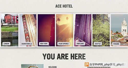 ace-hotel 酒店网站 网页设计