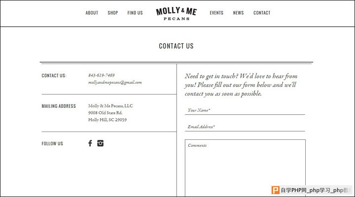 damndigital_15-inspiring-examples-of-contact-pages-and-forms_moly-&-me-pecans