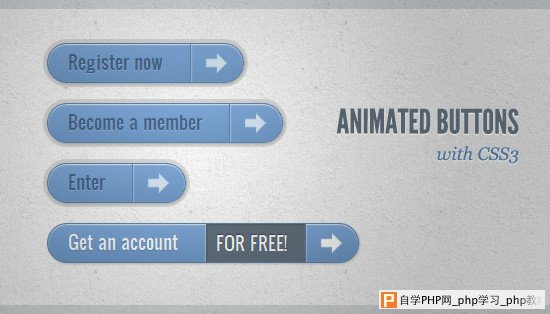 分享25个CSS3动画按钮和菜单教程