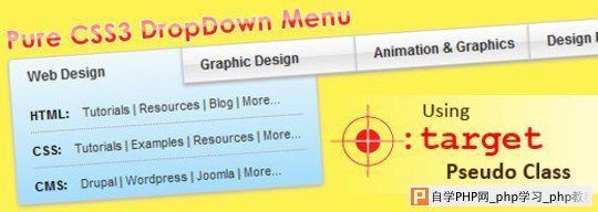 Pure CSS DropDown Menu using